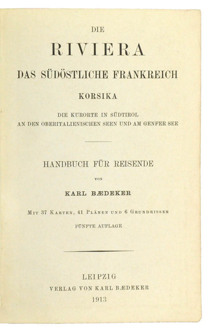 Fifth edition of Baedeker's Frankreich.