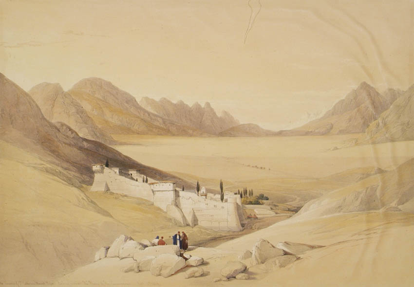 Original hand-coloured lithograph on fine paper mounted on card as issued from the subscription edition of Roberts' "The Holy Land"