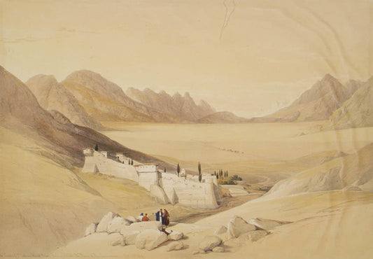 Original hand-coloured lithograph on fine paper mounted on card as issued from the subscription edition of Roberts' "The Holy Land"