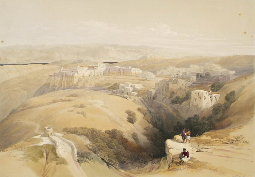 Original hand-coloured lithograph on fine paper mounted on card as issued from the subscription edition of Roberts' "The Holy Land".