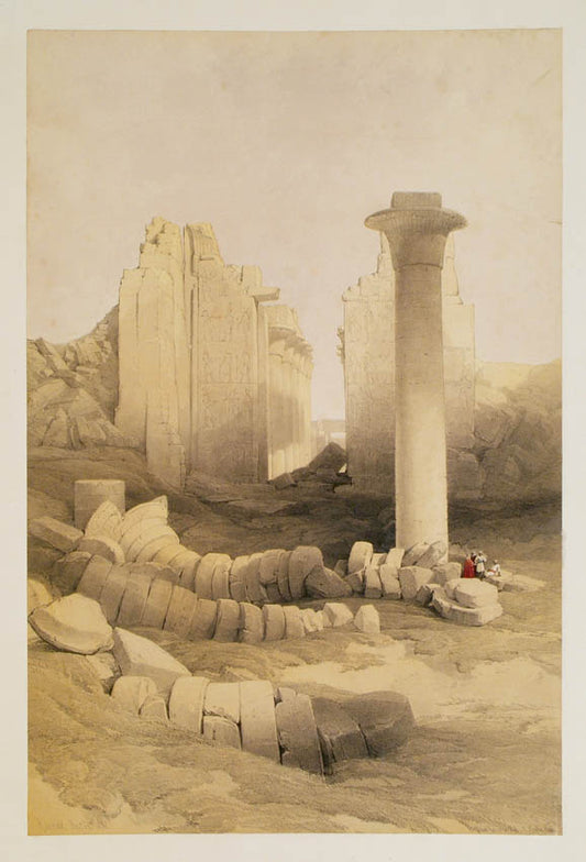 Original hand-coloured lithograph on fine paper mounted on card as issued from the subscription edition of Roberts' 'Egypt'
