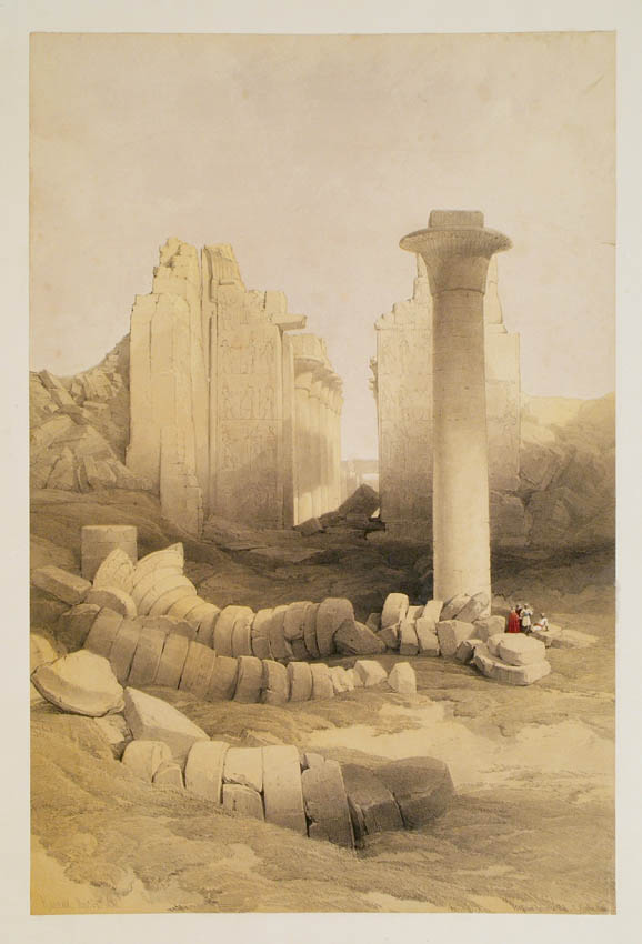 Original hand-coloured lithograph on fine paper mounted on card as issued from the subscription edition of Roberts' 'Egypt'