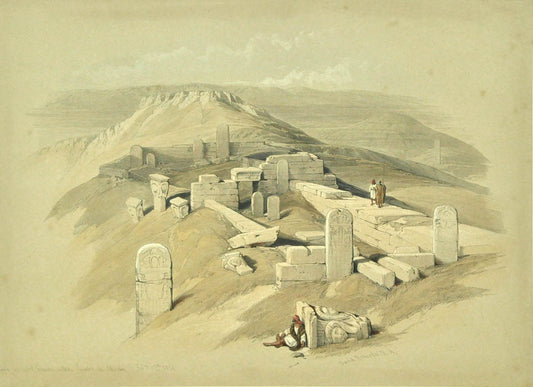 Original hand-coloured lithograph on fine paper mounted on card as issued from the subscription edition of Roberts' 'The Holy Land'