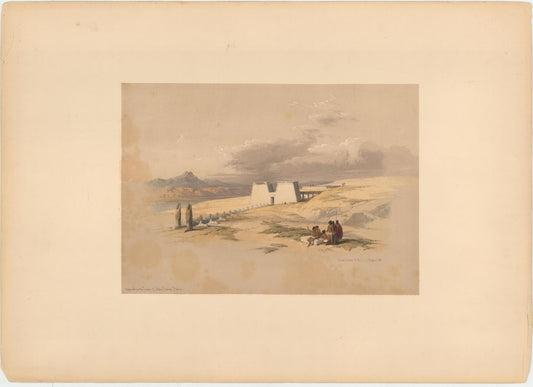 Original hand-coloured lithograph on fine paper mounted on card as issued from the subscription edition of Roberts' 'Egypt'. 