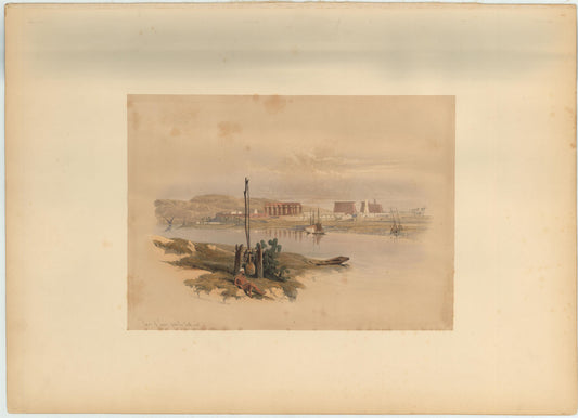 Original hand-coloured lithograph on fine paper mounted on card as issued from the subscription edition of Roberts' 'Egypt', 