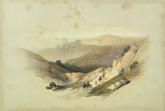 Original hand-coloured lithograph on fine paper mounted on card as issued from the subscription edition of Roberts' 'Egypt', 