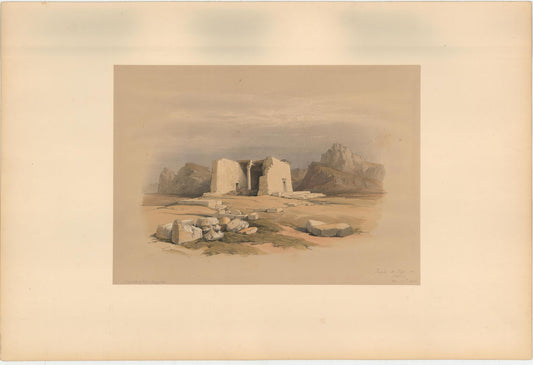 Original hand-coloured lithograph on fine paper mounted on card as issued from the subscription edition of Roberts' 'Egypt', 