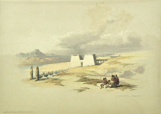 Original hand-coloured lithograph on fine paper mounted on card as issued from the subscription edition of Roberts' 'Egypt'.