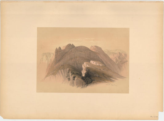 Original hand-coloured lithograph on fine paper mounted on card as issued from the subscription edition of Roberts' 'Egypt'