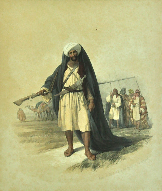 Original hand-coloured lithograph on fine paper mounted on card as issued from the subscription edition of Roberts' 'Egypt'.