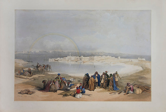 Original hand-coloured lithograph on fine paper mounted on card as issued from the subscription edition of Roberts' 'Egypt', 