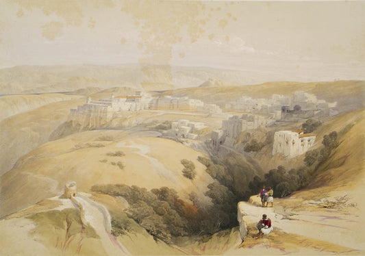 Original hand-coloured lithograph on fine paper mounted on card as issued from the subscription edition of Roberts' 'Holy Land'