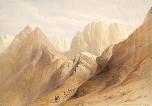 Original hand-coloured lithograph on fine paper mounted on card as issued from the subscription edition of Roberts' 'The Holy Land' 