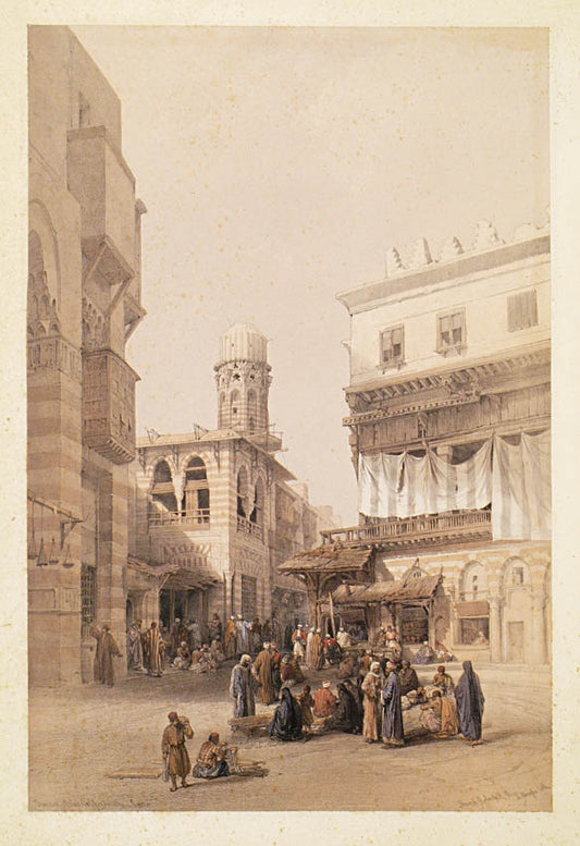 Original hand-coloured lithograph on fine paper mounted on card as issued from the subscription edition of Roberts' Egypt and Nubia.