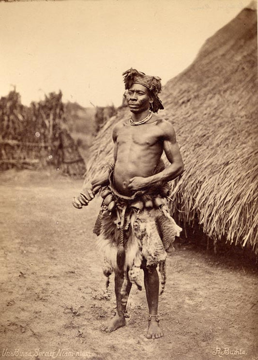 A Zande Binza, (witchdoctor) Southern Sudan.