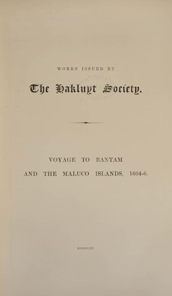 Important early East India Company voyage to the East Indies.