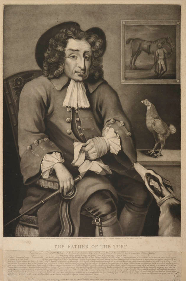Mezzotint with light foxing, collector's stamp to lower right corner, mounted on board with descriptive title at bottom.