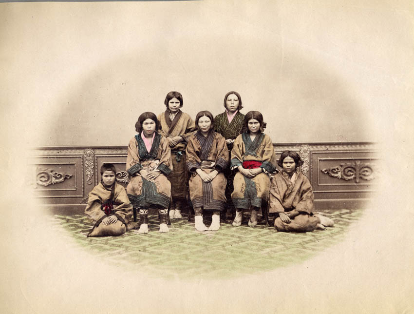 Ainu men and women.