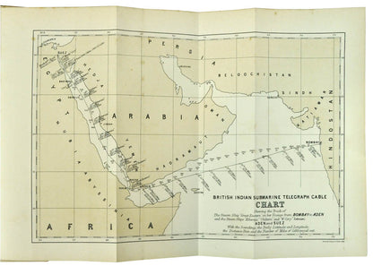 First edition of Parkinson's account of the narrative of the ocean telegraph to India with a colour lithograph frontispiece and two further lithographs.