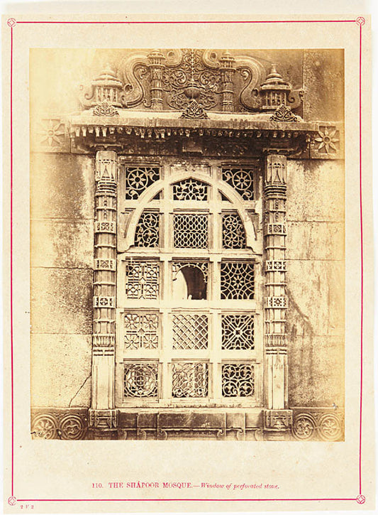 The Shapoor Mosque, window of perforated stone.