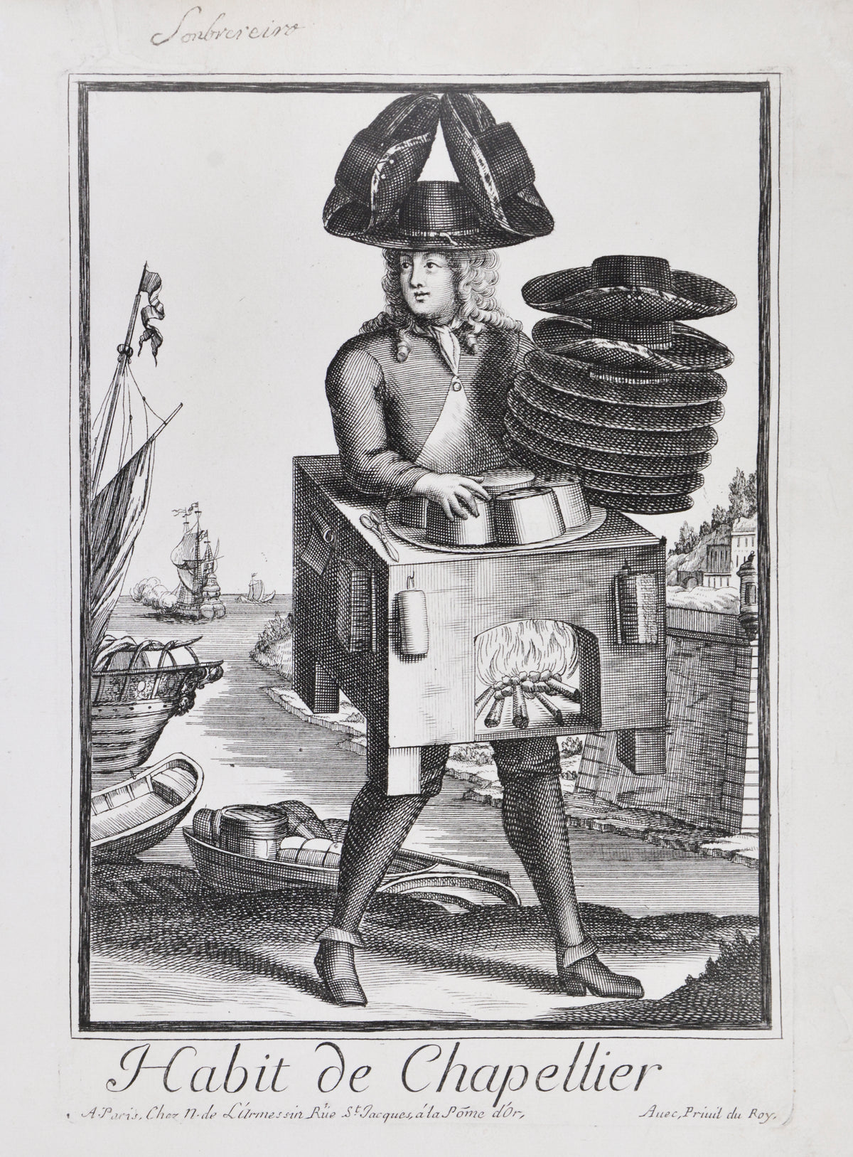 copper plate engraving from album des metiers.