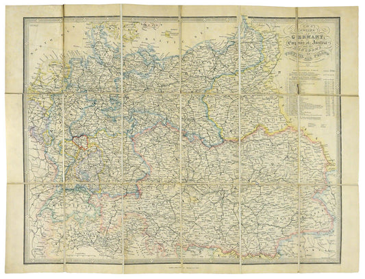 This map covers the Prussian Empire from the Baltic sea in the North to the Turkish border in the South.