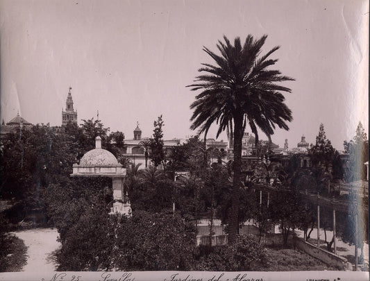 [View of the Gardens of Alcazar in the Palace of Seville].