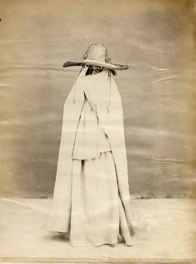 Woman in Moroccan dress, Tangiers.