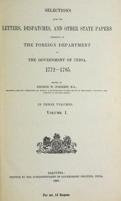 Contains letters and documents on the expedition to Cooch Behar agaist Bhutan, and on the Bogle and Turner Missions.