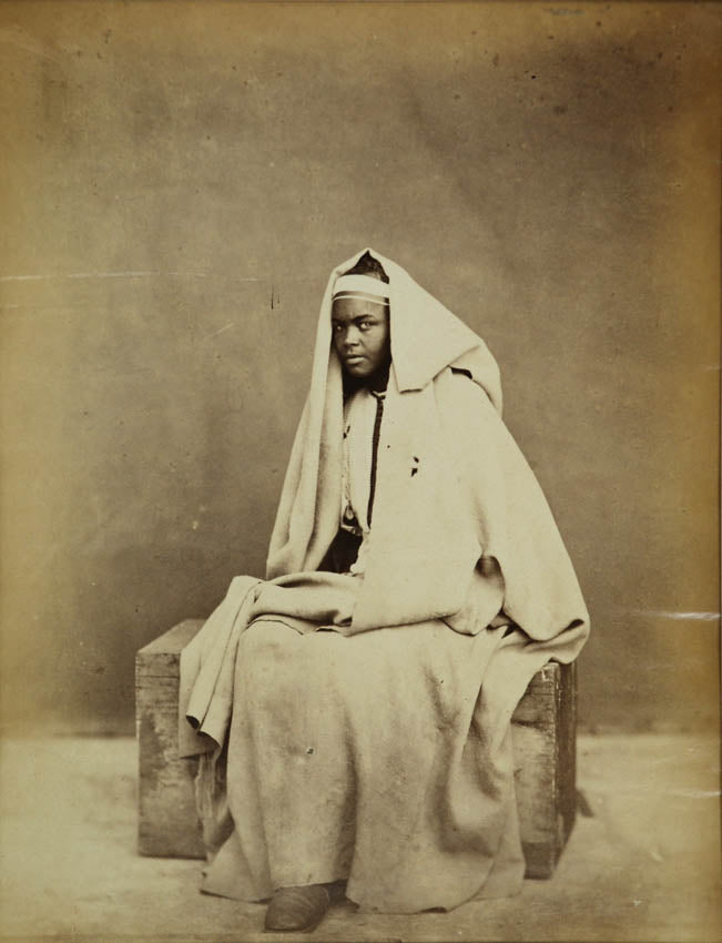 Woman in Moroccan dress, Tangiers.