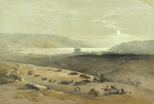 Hand-coloured lithograph by Louis Hague, on fine paper mounted on card as issued from the subscription edition of Roberts' "The Holy Land