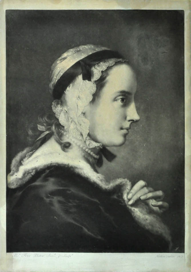 Mezzotints on laid paper, good impressions.