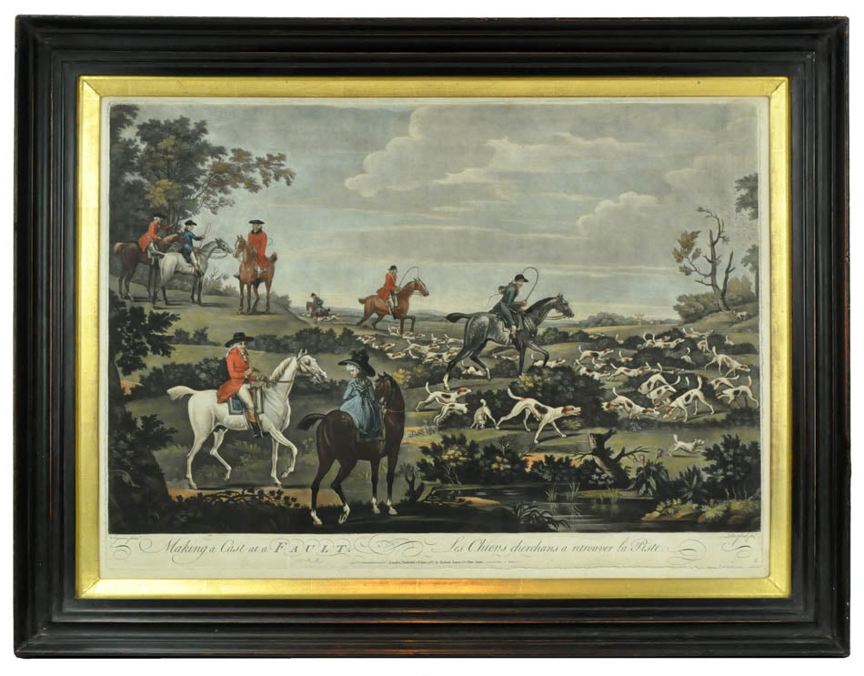 Engravings with mezzotint, fine original hand-colour, fine impressions with margins.