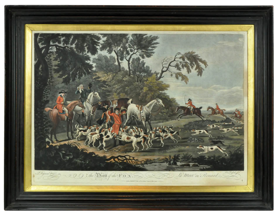 Engravings with mezzotint, fine original hand-colour, fine impressions with margins.