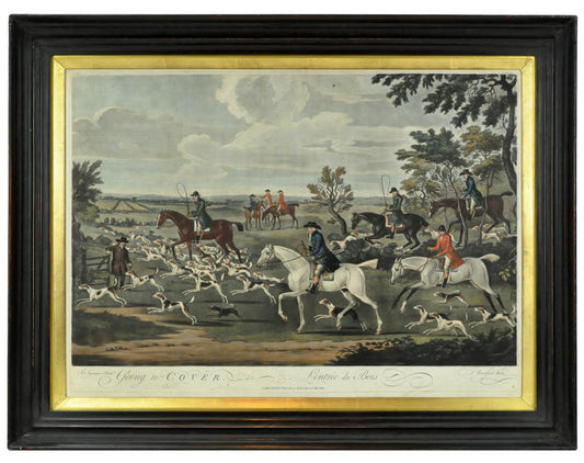 Engravings with mezzotint, fine original hand-colour, fine impressions with margins.