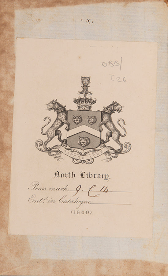 or, attempts for discovering the times of the first planting of nations. In several tracts. By the Rt. Revd. R. Cumberland ; contemporary calf gilt.