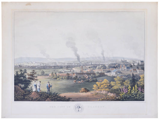 Hand-coloured aquatint, 'drawn on the spot by I. Clark'. 