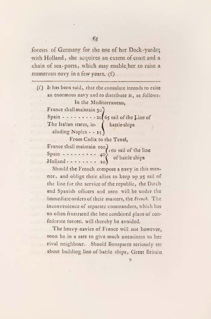 first edition of an early warning against napoleonic france, a fresh copy of this unusual work 