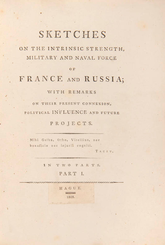 first edition of an early warning against napoleonic france, a fresh copy of this unusual work 