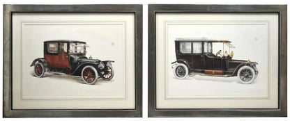 Four chromolithographed plates of 1914 Panhard & Levassor automobiles.