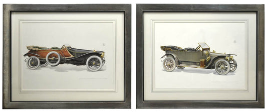 Four chromolithographed plates of 1914 Panhard & Levassor automobiles.