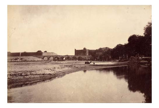 The Palace and Salimgarh Fort, from the Jumma river, Delhi.