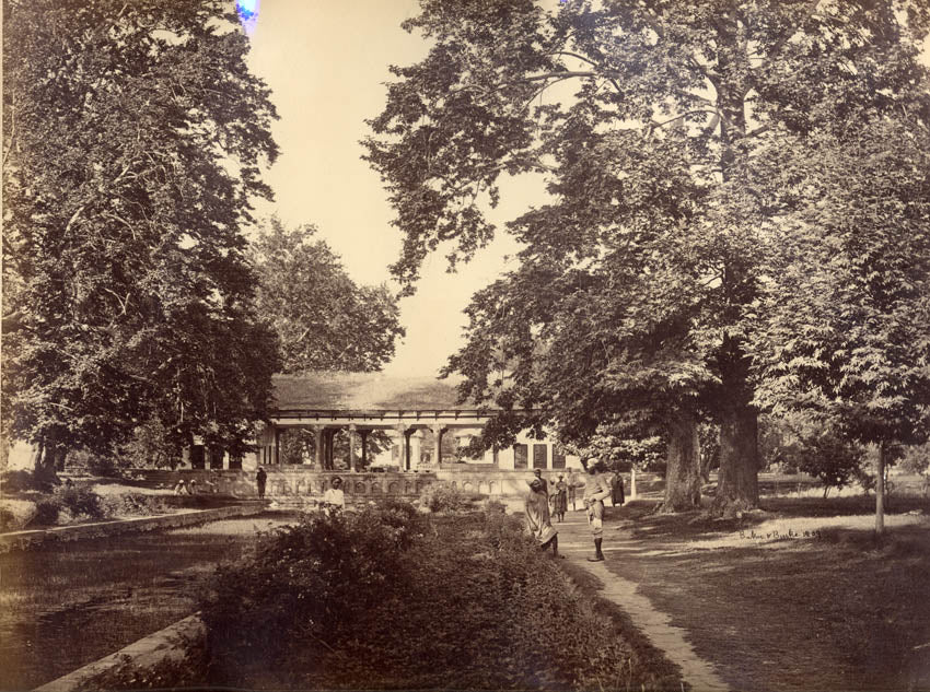 Shalimar from the lake, Srinagar.