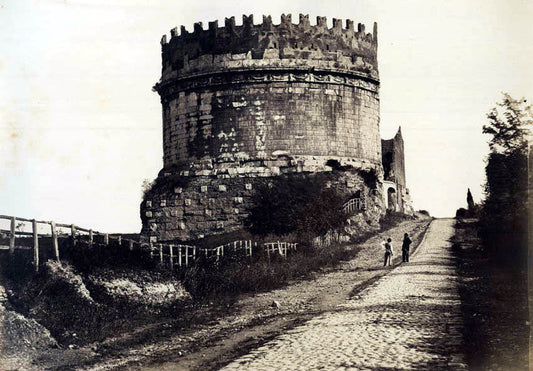 Tomb of Cecilia Metella, Via Appia, Rome, Italy.