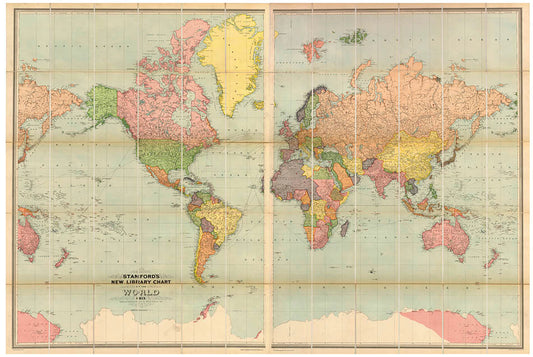 Stanford's New Library Chart of the World.
