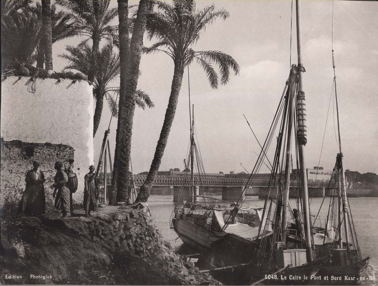 Le Caire le Pont et Bord Kasr-en-Nil.