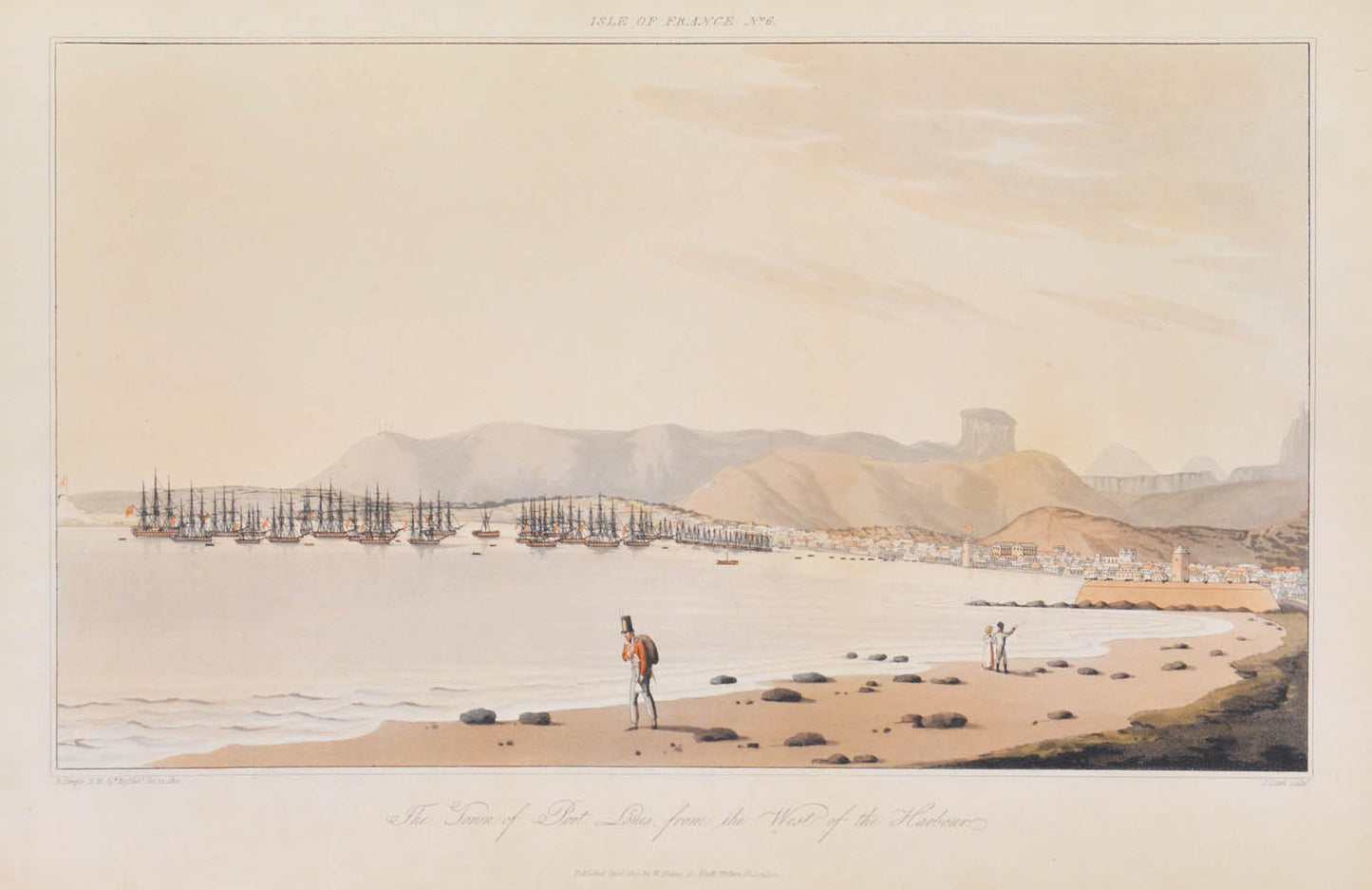 First edition of Eight Views, of the Mauritius by Richard Temple, a scarce set of prints depiction the British Invasion of Mauritius.