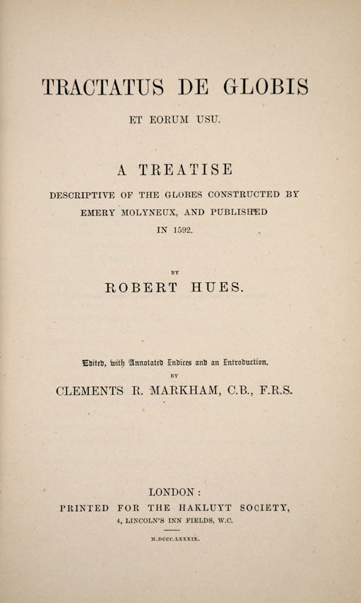 The first contains the text of the English translation, A learned treatise of globes, by John Chilmead (1638).