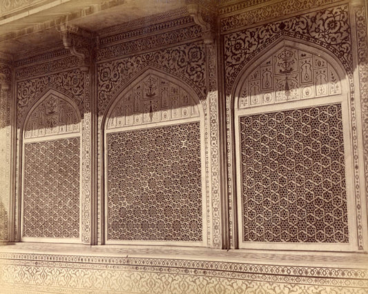 Latticed screens, Taj Mahal, Agra, Uttar Pradesh.