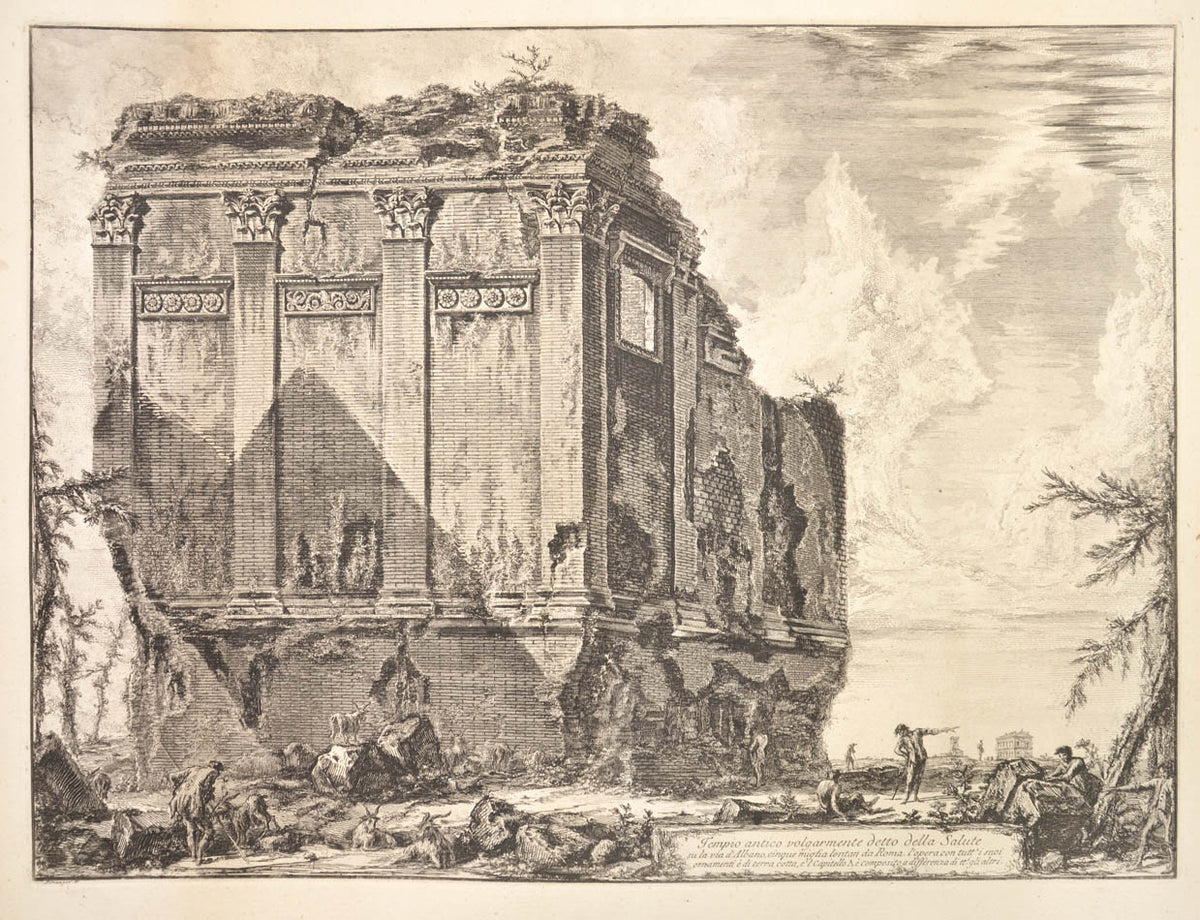 Engraving with etching and dry point, watermark. of 'Bracciano'